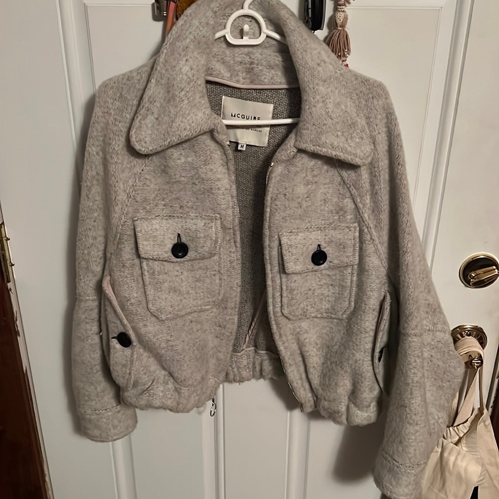 McGuire dolman sleeve grey fall jacket